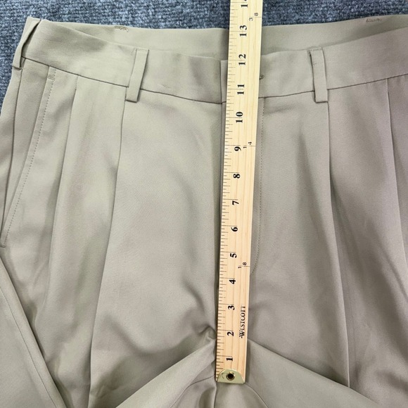 Grand Slam Pants Mens 35x32 Beige Pleated Lightweight Performance Golf UPF - Picture 10 of 13